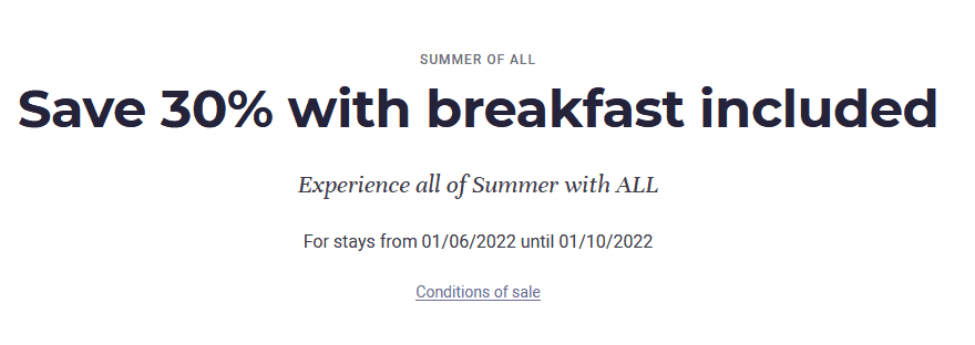 Accor Promotion Summer of ALL