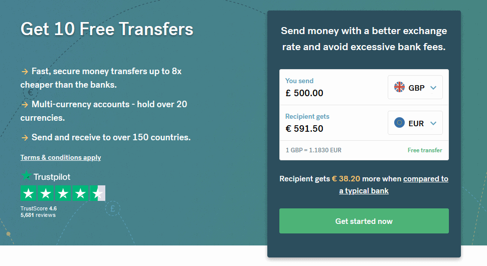 Currencyfair Free Transfers