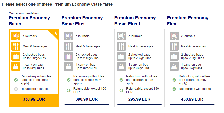 Premium Economy Basic Plus I