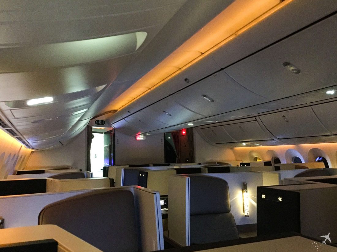 Etihad Airways Business Class Boeing 787 Kabine
