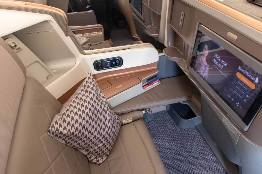 Singapore Airlines A350 Business Class Sitz Mitte