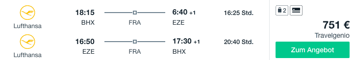 BHX EZE Lufthansa PE