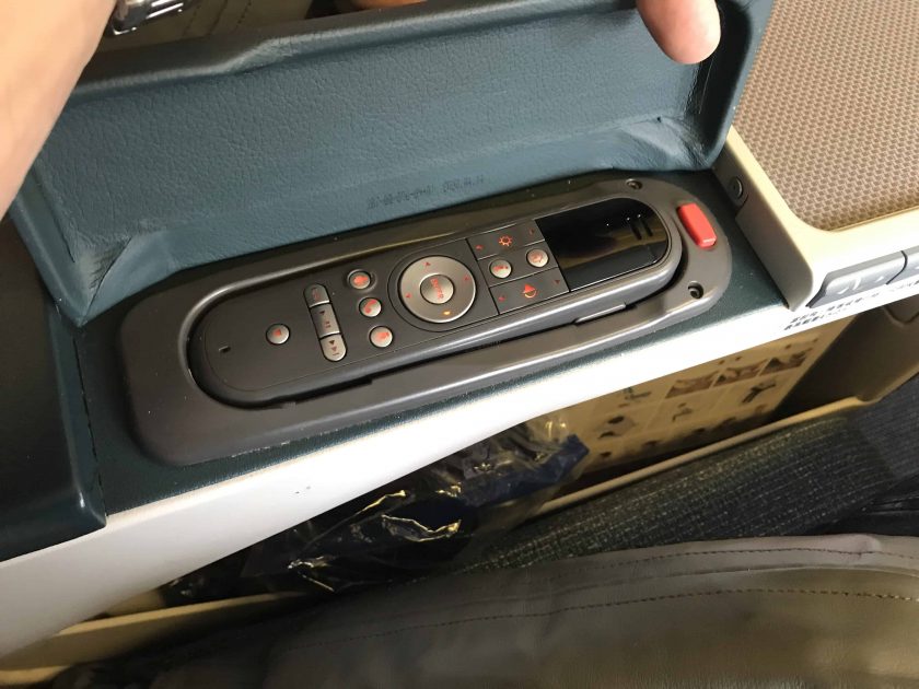Cathay Pacific Business Class Review Seat Remote 1