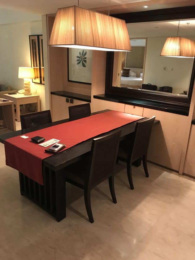 Conrad Bali Review Suite Dining Table