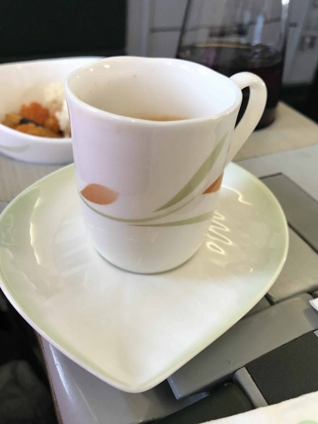 EVA Airways Medium Haul Business Class Illy Espresso