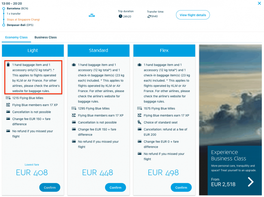 KLM & Air France: Fare Asia now Excludes Checked Bags » Travel-Dealz