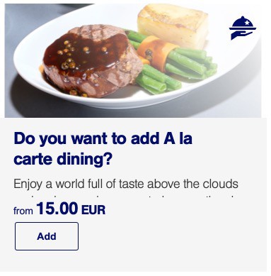 Lufthansa A la carte dining Picture 1