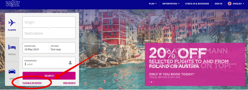 wizz air landing page